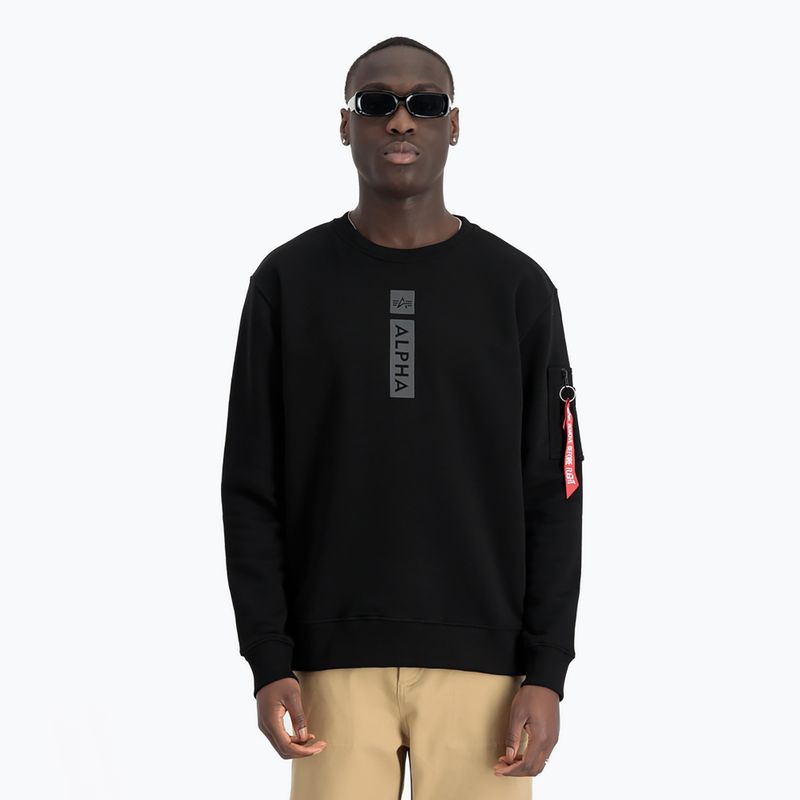 Vyriškas džemperis Alpha Industries Reflective Print Sweater black