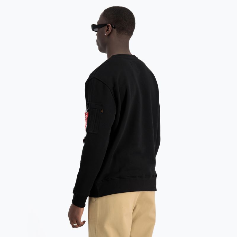 Vyriškas džemperis Alpha Industries Reflective Print Sweater black 5