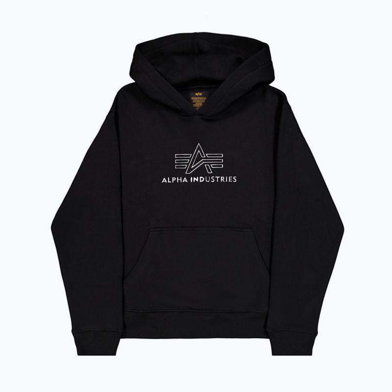 Vyriškas džemperis Alpha Industries Basic Hoodie TPU black/chrome 9