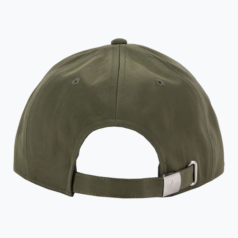 Vyriška kepuraitė su snapeliu Alpha Industries Metal Label dark olive 2