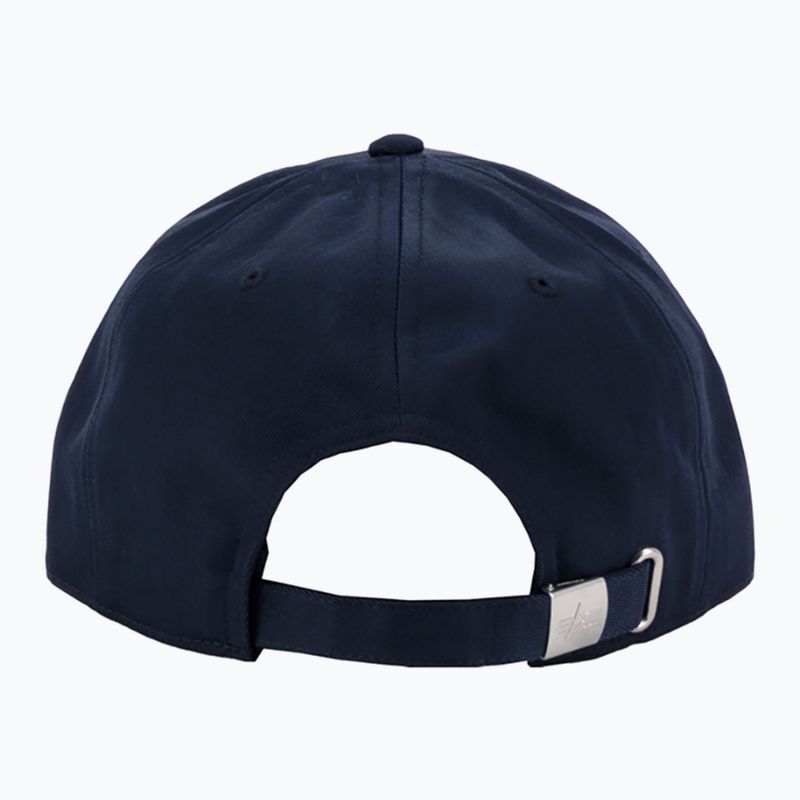 Vyriška kepuraitė su snapeliu Alpha Industries Metal Label rep blue/chrome 2