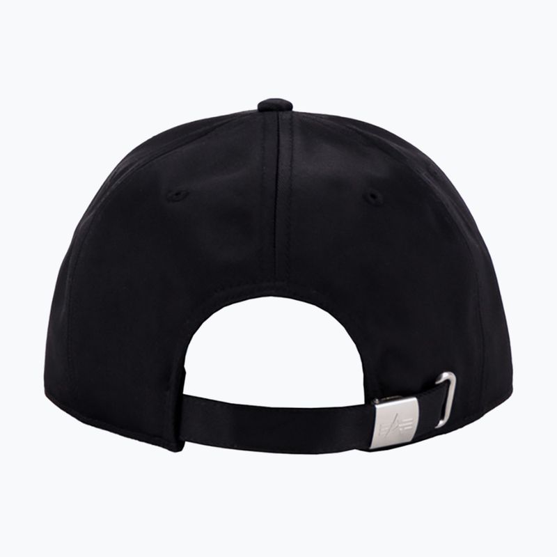 Kepuraitė su snapeliu Alpha Industries Metal Label rep black/metalsilver 2