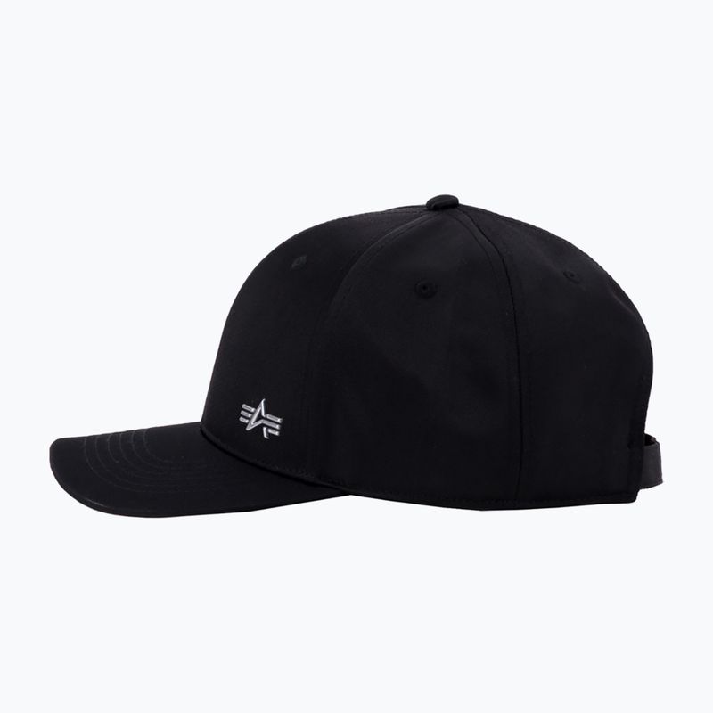 Kepuraitė su snapeliu Alpha Industries Metal Label rep black/metalsilver 4