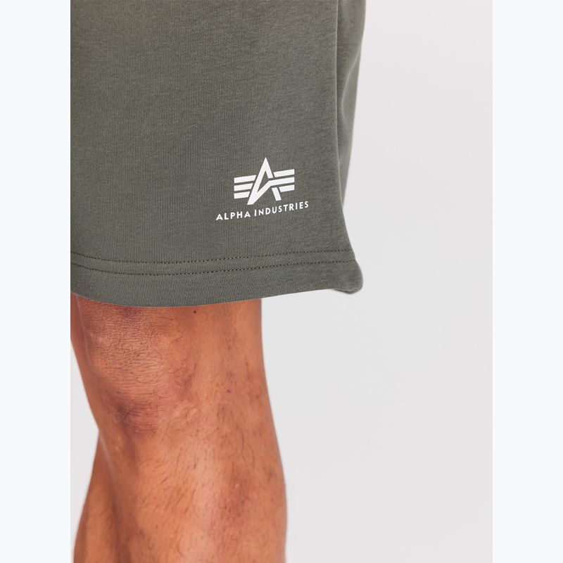 Vyriški šortai Alpha Industries Basic Small Logo II dark olive 6