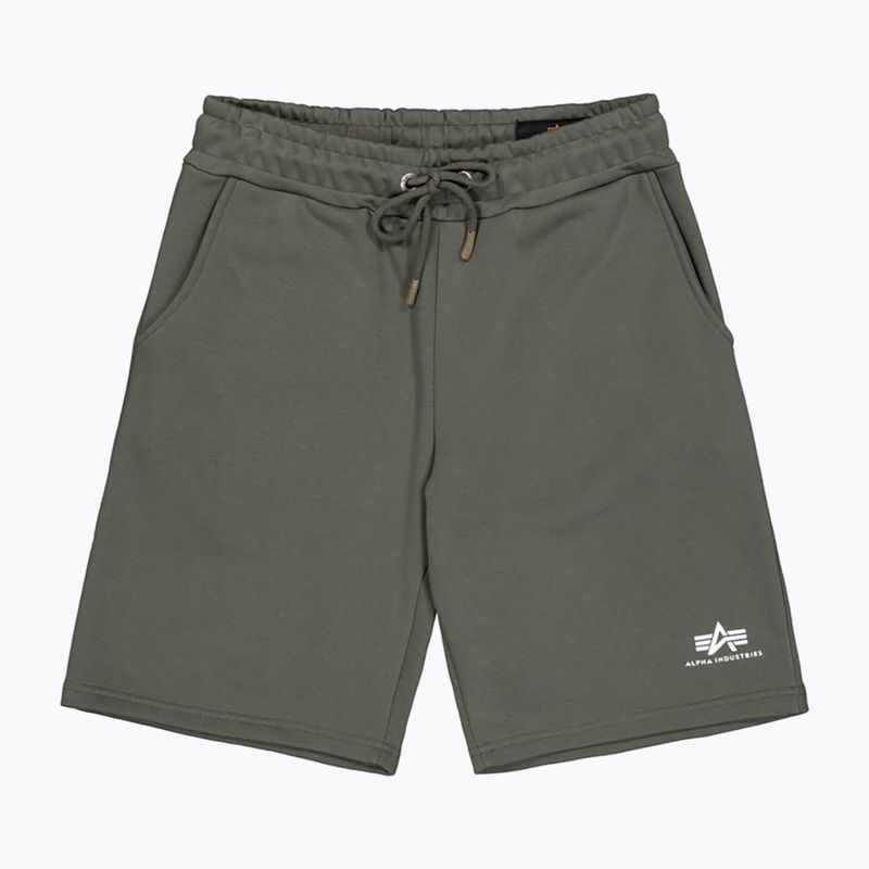 Vyriški šortai Alpha Industries Basic Small Logo II dark olive 8