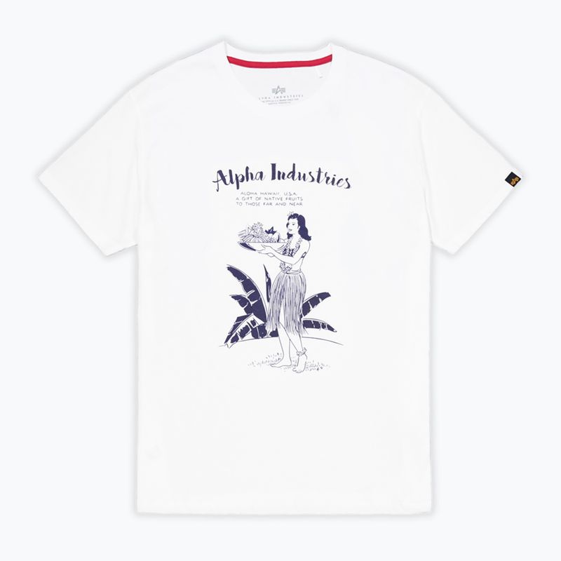 Vyriški marškinėliai Alpha Industries Hawaii white 6