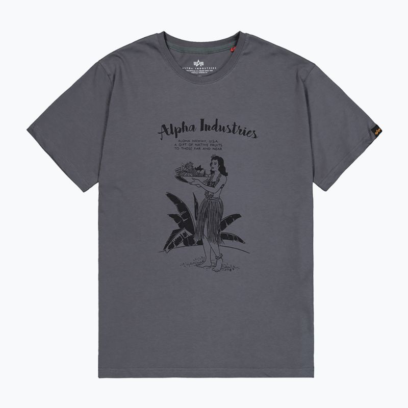 Vyriški marškinėliai Alpha Industries Hawaii vintage grey 7