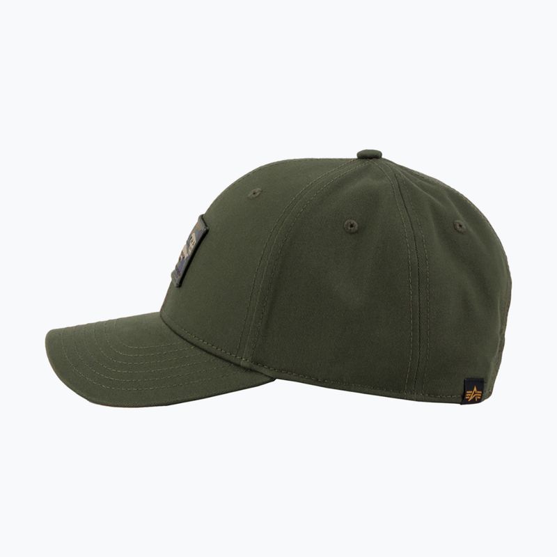 Kepuraitė su snapeliu Alpha Industries Crew Camo dark olive 4