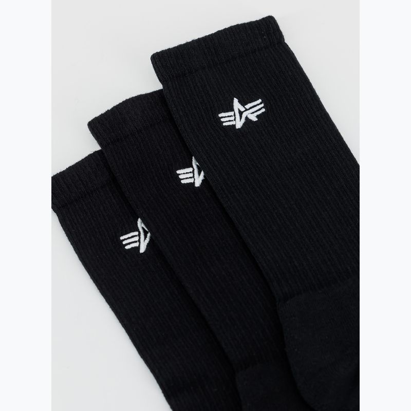 Vyriškos kojinės Alpha Industries Basic 3 poros black 3