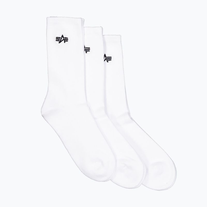 Vyriškos kojinės Alpha Industries Basic 3 poros white