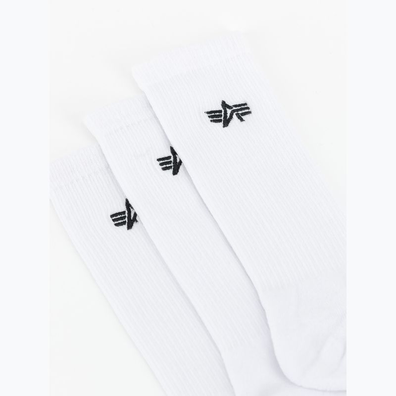Vyriškos kojinės Alpha Industries Basic 3 poros white 3