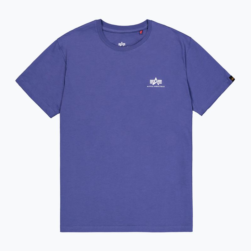 Vyriški marškinėliai Alpha Industries Basic Small Logo night purple