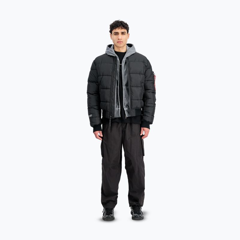 Vyriška šilta striukė Alpha Industries MA-1 Logo Puffer Bomber black 2