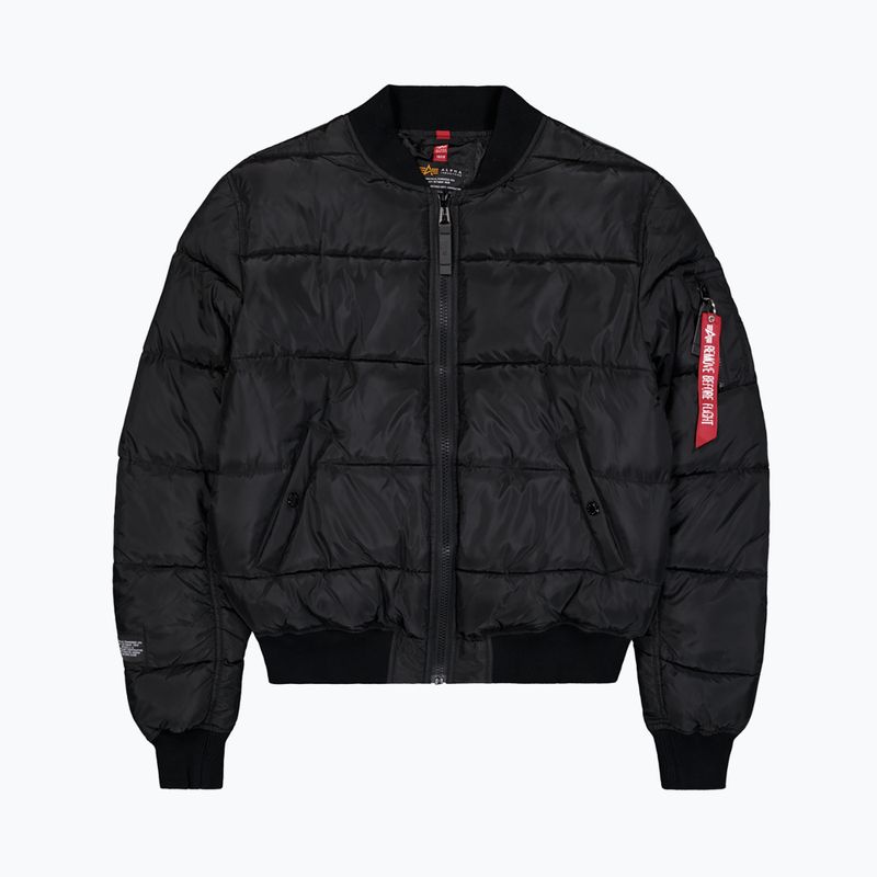 Vyriška šilta striukė Alpha Industries MA-1 Logo Puffer Bomber black 7
