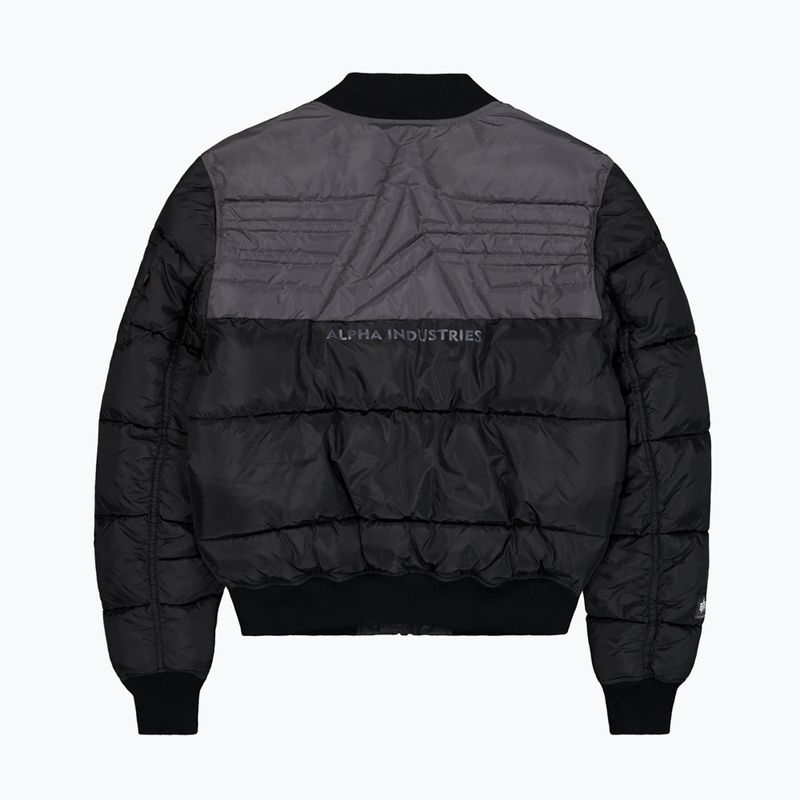 Vyriška šilta striukė Alpha Industries MA-1 Logo Puffer Bomber black 8