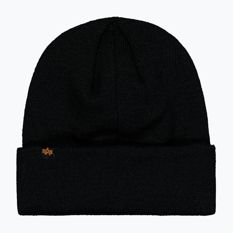 Žieminė kepurė Alpha Industries Metal Logo Beanie black 2