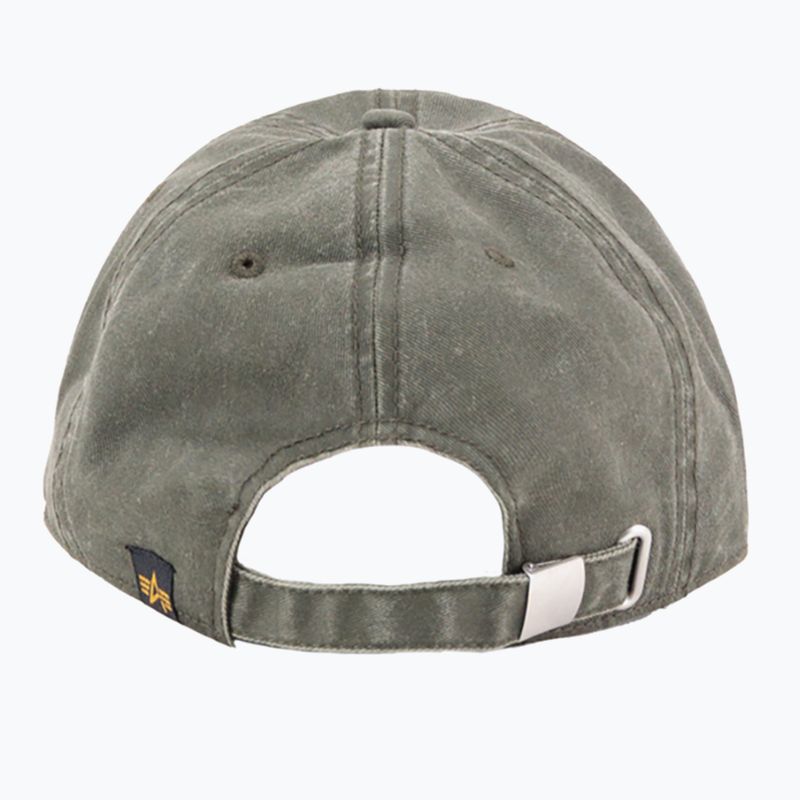 Kepurė su snapeliu Alpha Industries Acid Logo dark olive 2