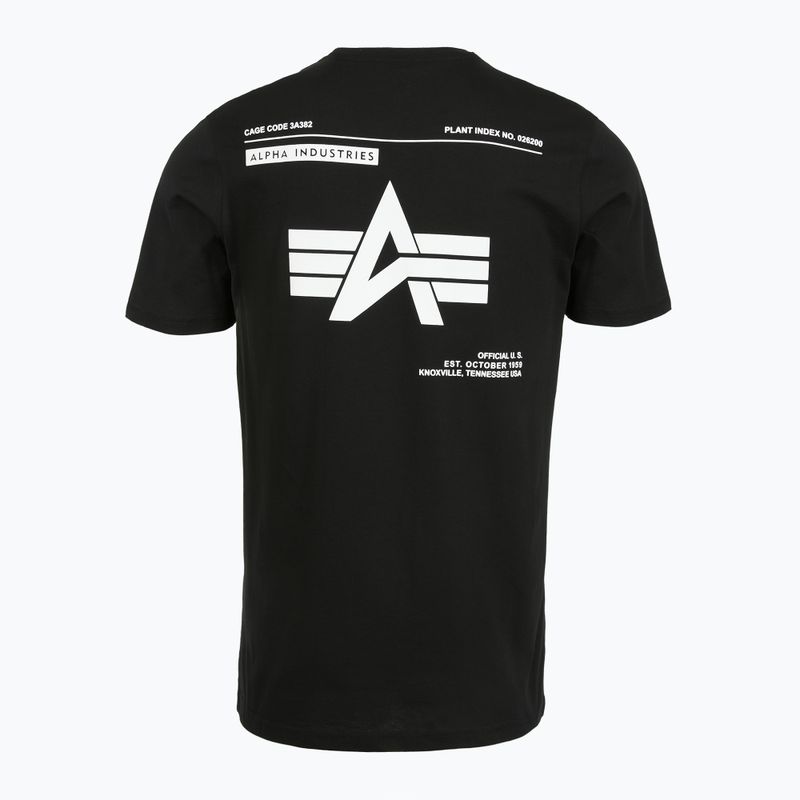 Vyriški polo marškinėliai Alpha Industries Label T Back Print black 6