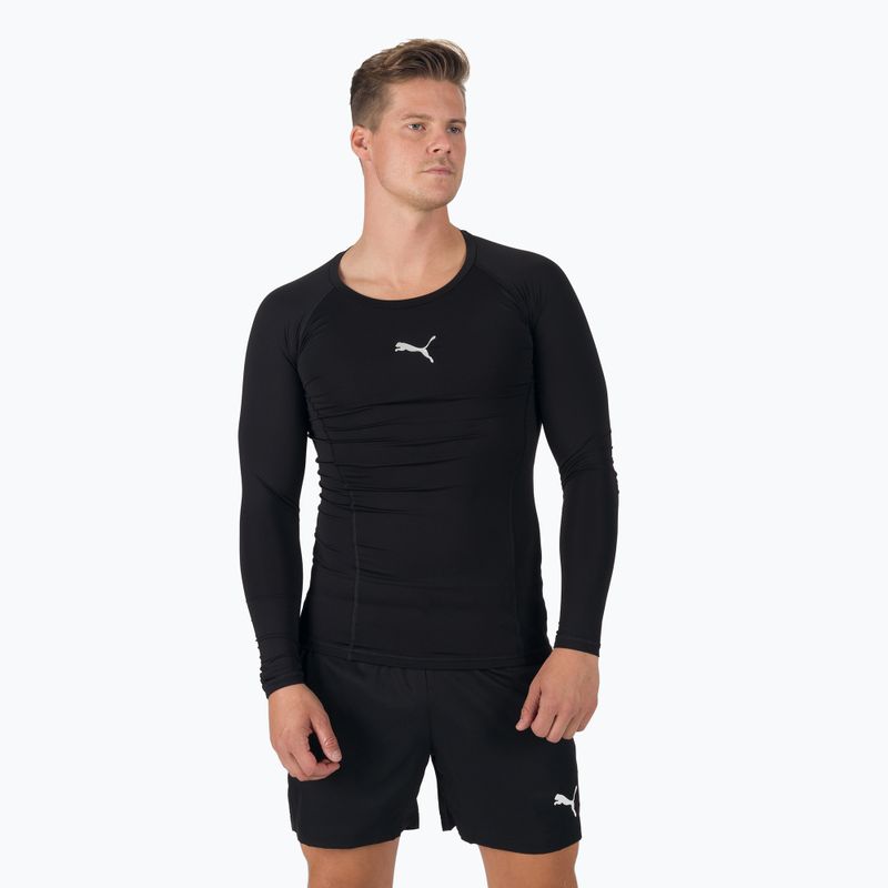 PUMA vyriški futbolo marškinėliai Liga Baselayer Tee black 655920 03