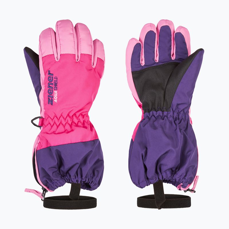 Vaikiškos slidininkų pirštinės ZIENER Levio As Minis dark purple