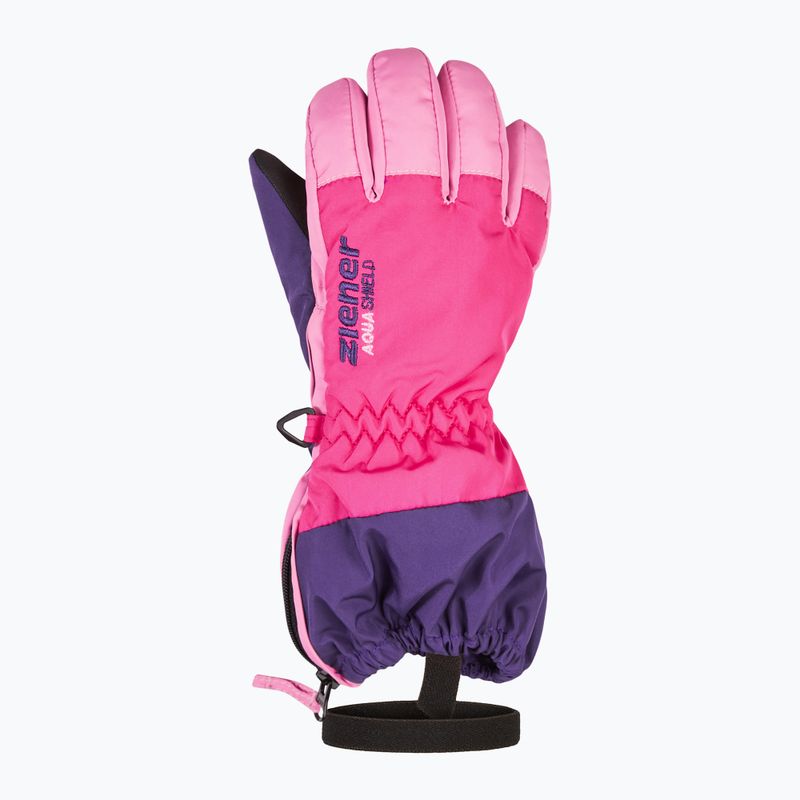 Vaikiškos slidininkų pirštinės ZIENER Levio As Minis dark purple 2