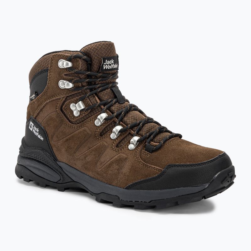 Jack Wolfskin Refugio Texapore Mid rudos/phantom spalvos vyriški trekingo batai