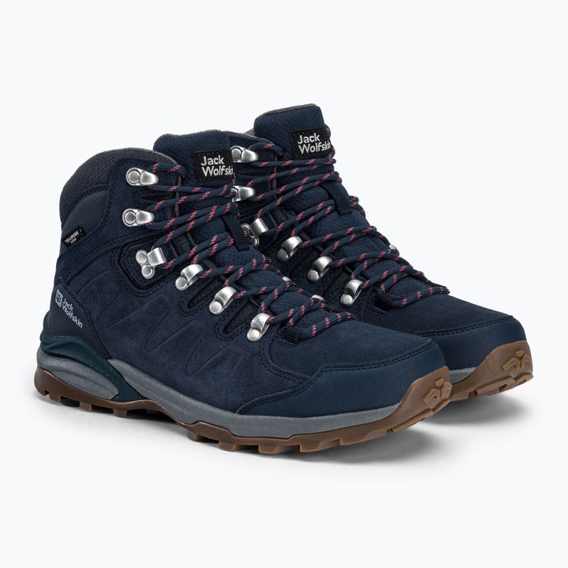 Jack Wolfskin moteriški trekingo batai Refugio Texapore Mid navy blue 4050871 5