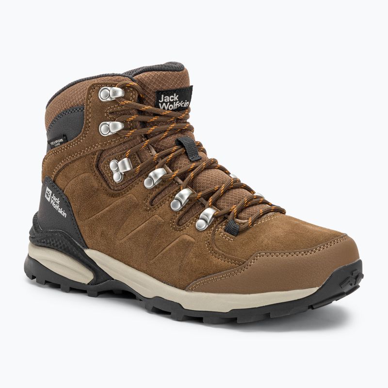 "Jack Wolfskin" moteriški trekingo batai Refugio Texapore Mid brown/apricot