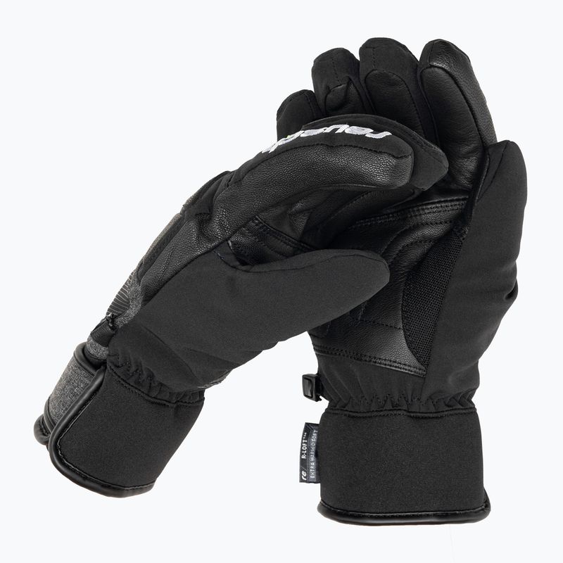 Reusch Storm R-Tex Xt slidinėjimo pirštinės juoda/juoda melanžas/neon žalia