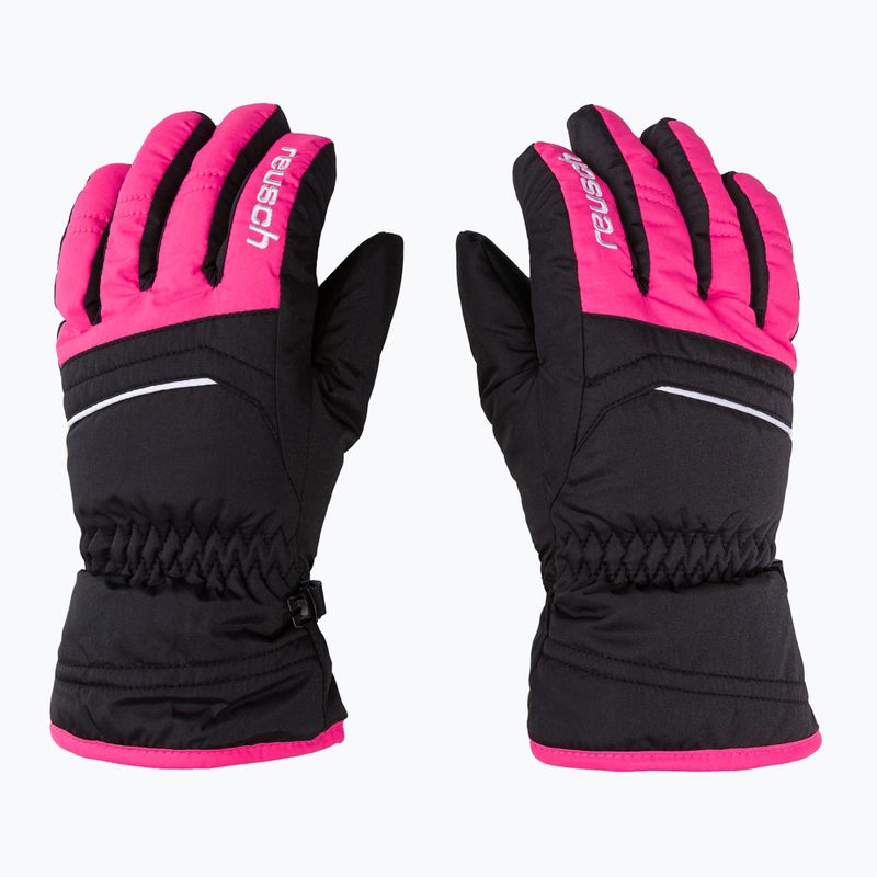 Reusch Alan vaikiškos slidinėjimo pirštinės juodos/rožinės spalvos 60/61/115 3