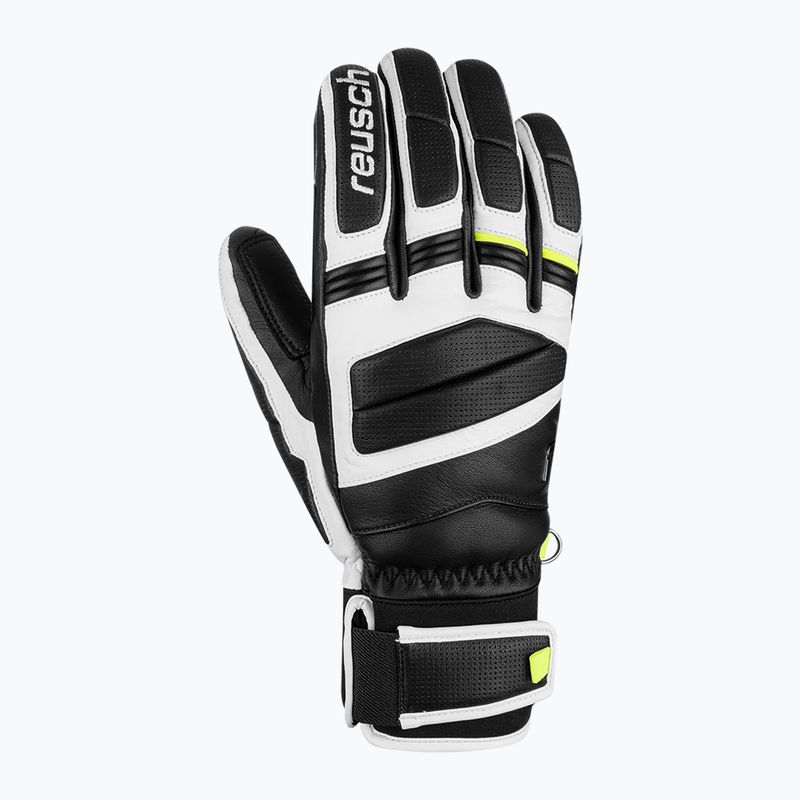 Slidinėjimo pirštinės Reusch Master Pro black/white/safety yellow 3