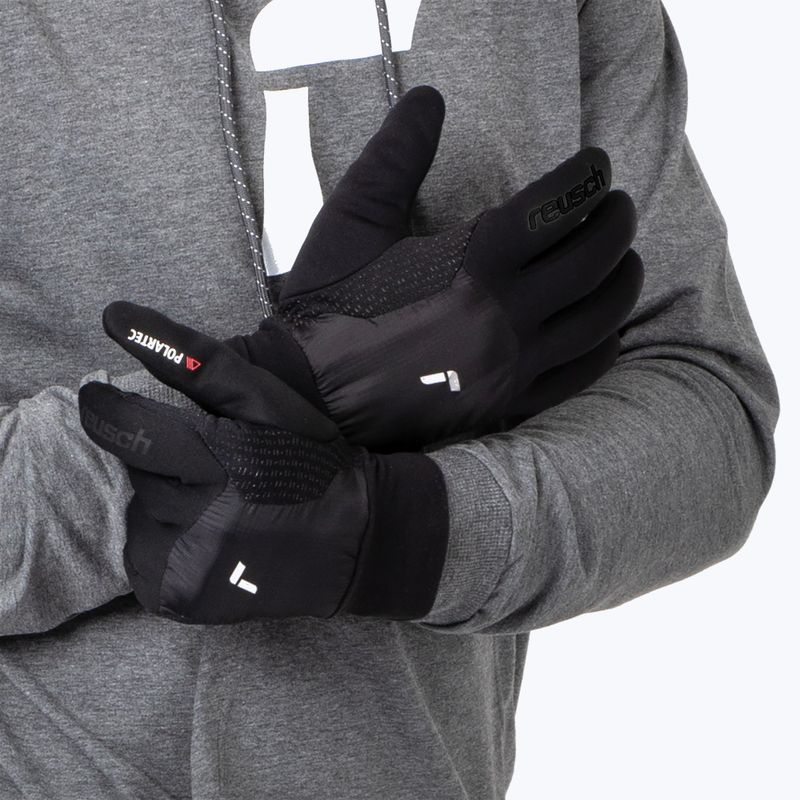 Slidinėjimo pirštinės Reusch Garhwal Hybrid Touch-Tec black/silver 6