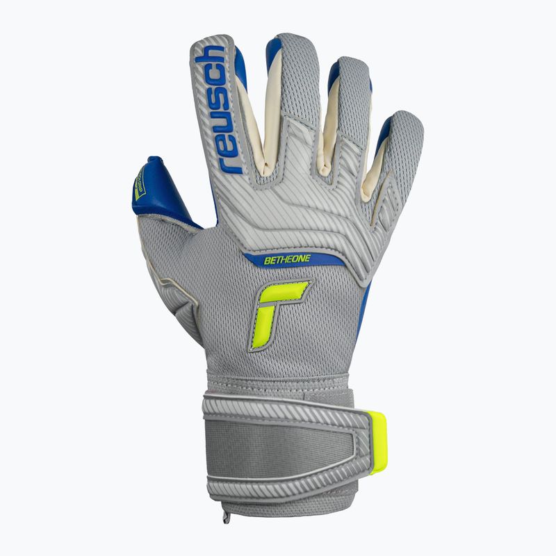 Reusch Attrakt Gold X pilkai mėlynos vartininko pirštinės 5270945-6006 6