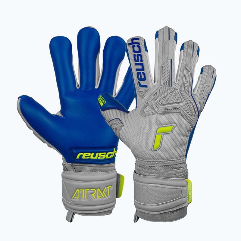 Reusch Attrakt Freegel Gold Finger Support Vartininko pirštinės pilkos 5270130-6006 5