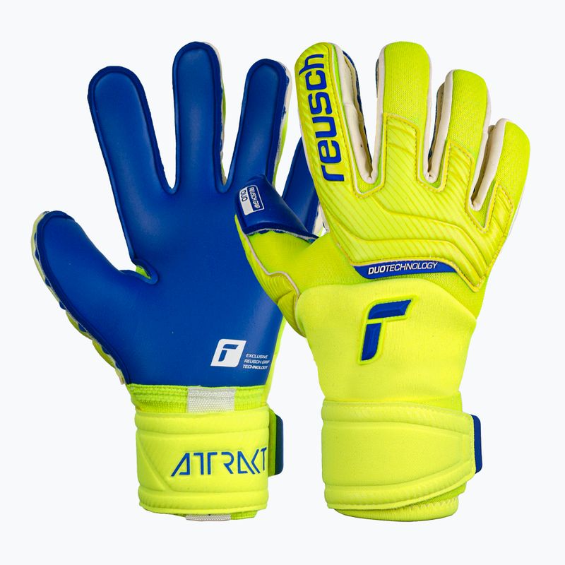 Reusch Attrakt Duo vartininko pirštinės geltonai mėlynos 5270055 5