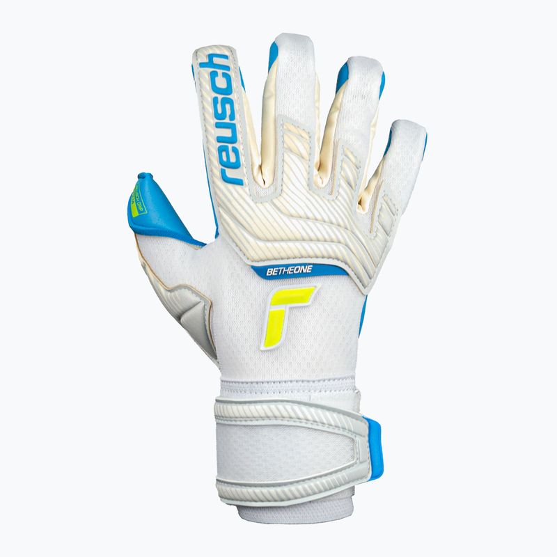 Reusch Attrakt Aqua mėlynos ir baltos spalvos vartininko pirštinės 5270439 6