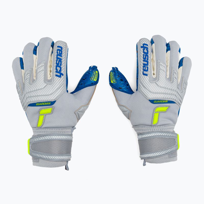 Reusch Attrakt Fusion Finger Support Guardian pilkos vaikiškos vartininko pirštinės 5272940 3