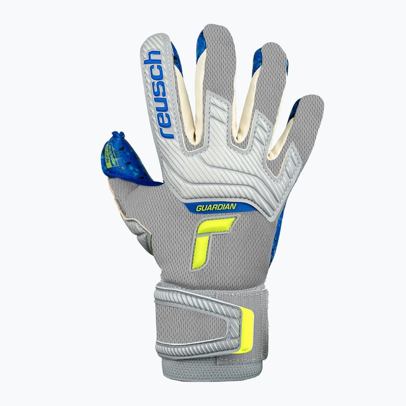 Reusch Attrakt Fusion Finger Support Guardian pilkos vaikiškos vartininko pirštinės 5272940 10