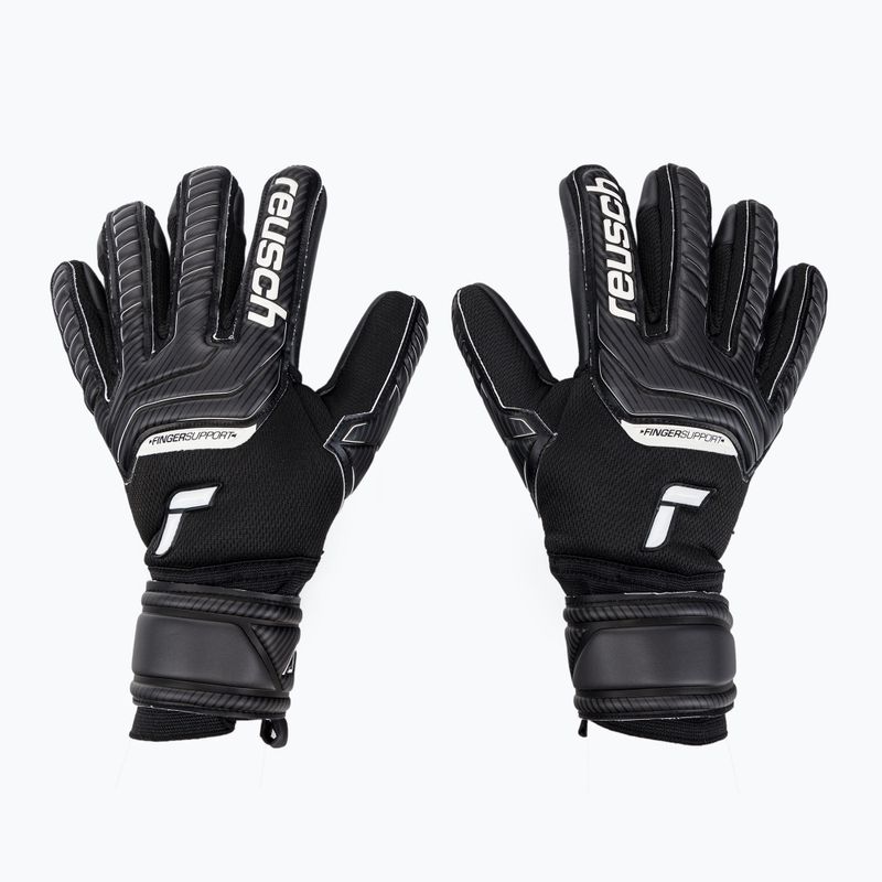 Reusch Attrakt Infinity Finger Support Vartininko pirštinės juodos 5270720-7700
