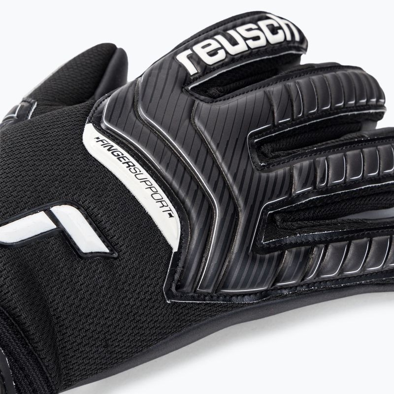 Reusch Attrakt Infinity Finger Support Vartininko pirštinės juodos 5270720-7700 3