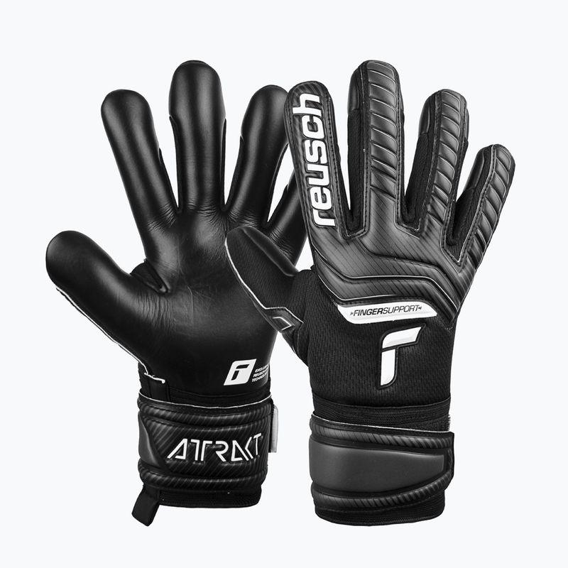 Reusch Attrakt Infinity Finger Support Vartininko pirštinės juodos 5270720-7700 5