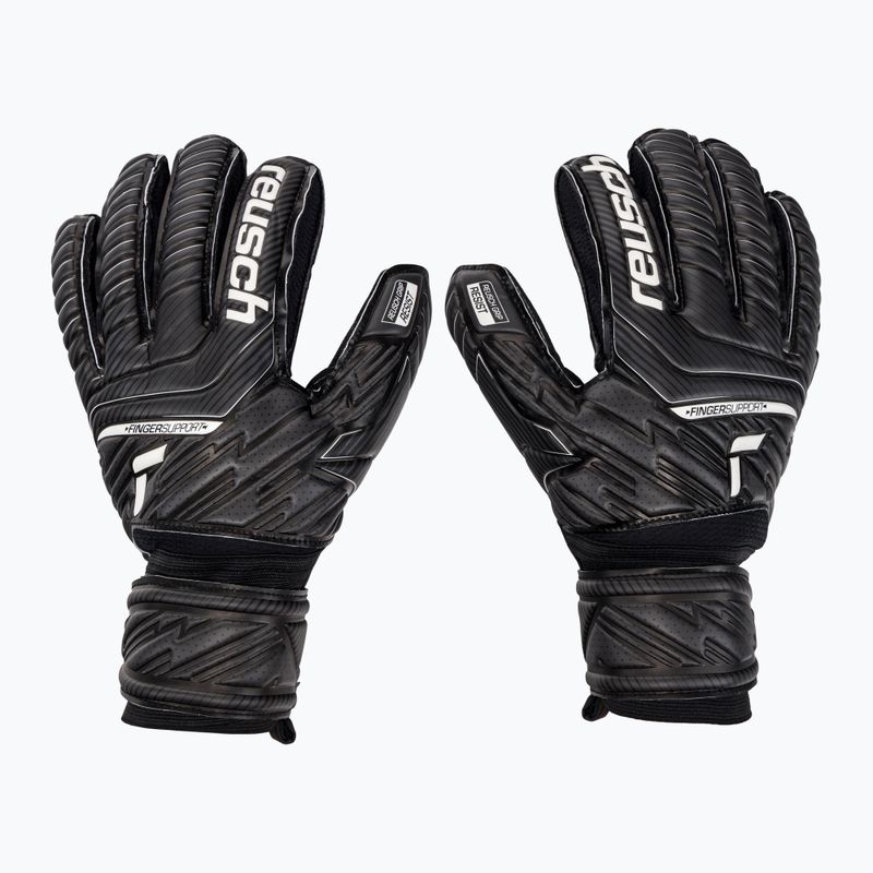 Reusch Attrakt Resist Finger Support Vartininko pirštinės juodos 5270610-7700