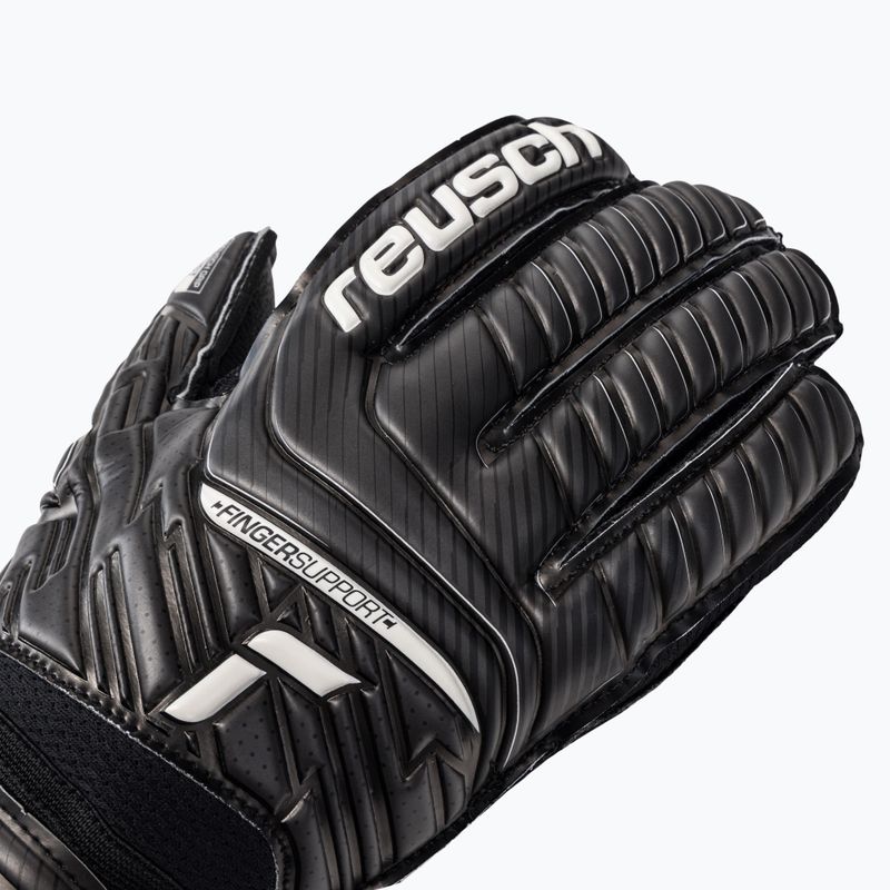 Reusch Attrakt Resist Finger Support Vartininko pirštinės juodos 5270610-7700 3