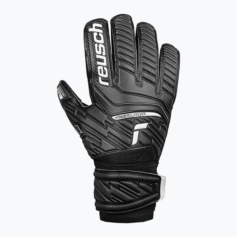 Reusch Attrakt Resist Finger Support Vartininko pirštinės juodos 5270610-7700 6