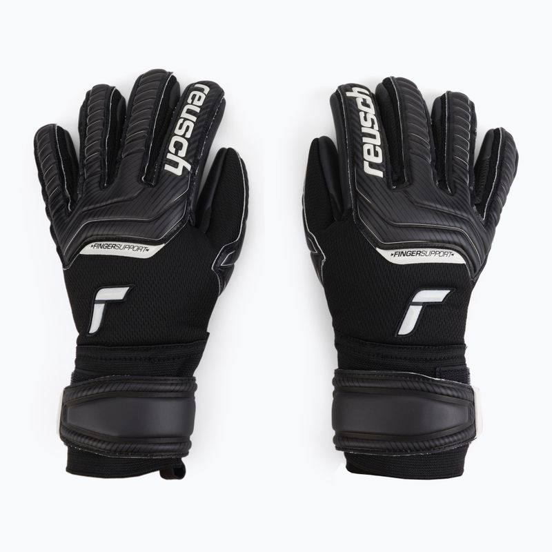 Reusch Attrakt Infinity Finger Support vaikiškos vartininko pirštinės juodos 5272720
