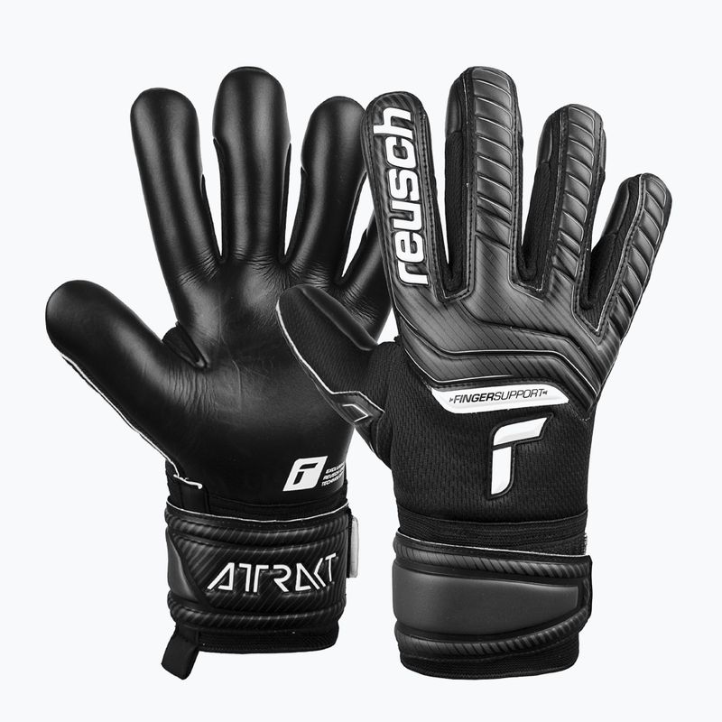 Reusch Attrakt Infinity Finger Support vaikiškos vartininko pirštinės juodos 5272720 4