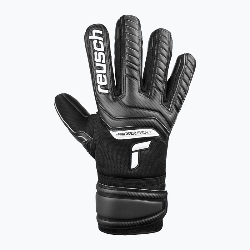 Reusch Attrakt Infinity Finger Support vaikiškos vartininko pirštinės juodos 5272720 5