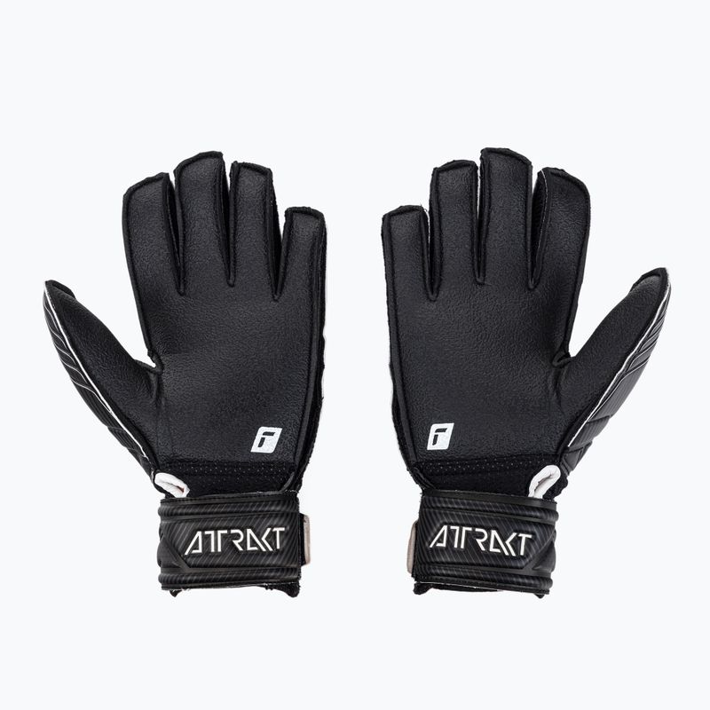 Reusch Attrakt Resist Finger Support Junior vaikiškos vartininko pirštinės juodos 5272610 2