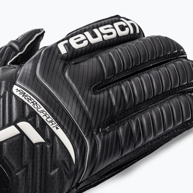 Reusch Attrakt Resist Finger Support Junior vaikiškos vartininko pirštinės juodos 5272610 3
