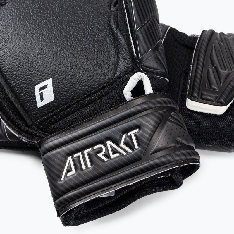 Reusch Attrakt Resist Finger Support Junior vaikiškos vartininko pirštinės juodos 5272610 4